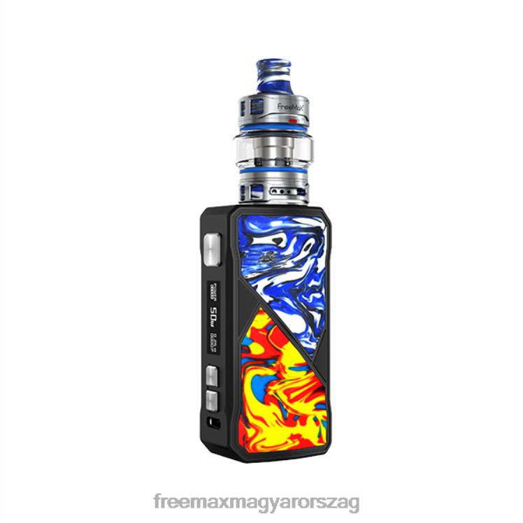 X4T6T69 FreeMAX vape kit - FreeMAX MAXUS 50w-os készlet sárga-kék