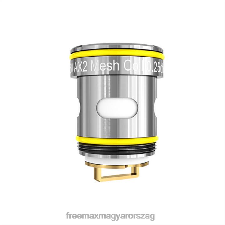 X4T6T258 FreeMAX disposable vape - FreeMAX ax2 mesh tekercs ss-sárga